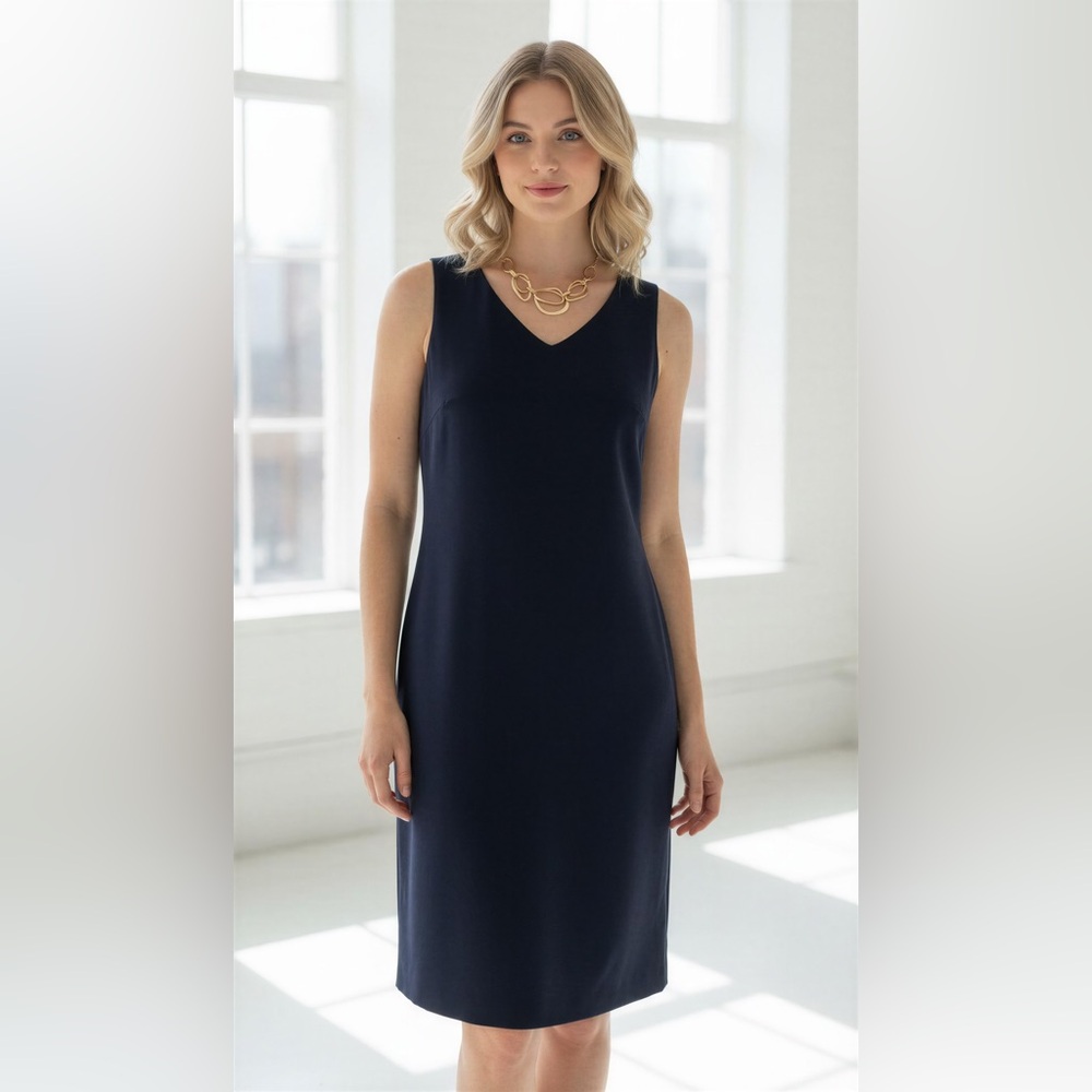 Danny & Nicole Black Sleeveless Dress size 12 Classic Sheath Career Evening